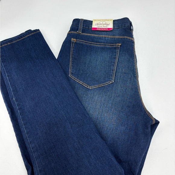 Faded Glory Denim - NWT Faded Glory Velvet Touch Skinny Jeans Women’s 14A Dark Wash Stretch